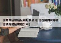 国内做区块链区别好的公司[现在国内有哪些比较好的区块链公司]