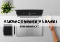 乐东区块链公司有哪些项目[乐东重大项目]